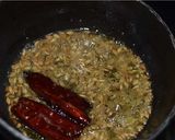 A picture of step 3 of Saag or makki ki roti.