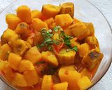 A picture of step 4 of Mboga Ya Viazi Vitamu, Matoke Na Muhogo.. (Sweet Potato,Raw Banana And Cassava Curry).