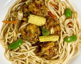 हक्का नूडल्स विथ मंचुरियान ग्रेव्ही (hakka noodles recipe in marathi) रेसिपी स्टेप 17 फोटो 