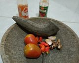 Foto langkah ke 7 dari resep Bakso Telur Geprek Matah.