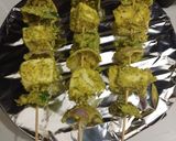 A picture of step 5 of Haryali paneer tikka.