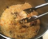 A picture of step 13 of Plov with lamb meat - my version from memory.