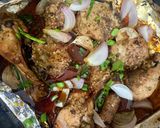 A picture of step 8 of Soya sauce honey chicken (no oil).