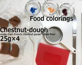 A picture of step 6 of Nerikiri-Wagashi like sweet "Gazania" made from chestnut puree.