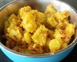 A picture of step 3 of BATATA ni SUKI BHAJI (Potatoes DRY SABJI) for Fasting.