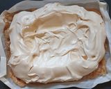 A picture of step 2 of Raspberries Meringue an Toffee Custard.