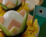 A picture of step 26 of Kabuto Sushi Cups for Children's Day.
