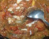 A picture of step 5 of Maggi in a cheesy tomato sausage.