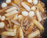 喜達拿坡里風韓式年糕（不辣）的食譜步驟4照片