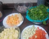 Foto del paso 1 de la receta: Crema vegana de berros y judías tiernas con piña
