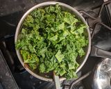 A picture of step 8 of Celeriac & Kale Coconut Curry.