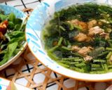 Hình bước làm 2 của món Canh tần ô nấu tôm thịt