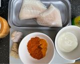 A picture of step 1 of Tandoori Cod with Wilted Spinach.