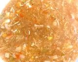 A picture of step 4 of Mix veggies and chicken soup.