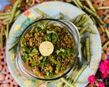 A picture of step 4 of Cluster beans Maharashtra Special Bhaji.