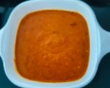 A picture of step 1 of Canary Island red mojo sauce.