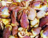 Hình bước làm 1 của món Tim Mề Gà Nướng