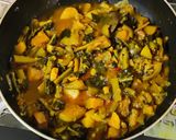 A picture of step 6 of Mixed vegetable with Malabar spinach.