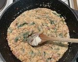 Une image de l'étape 4 de Pois chiches au épinards lardon.