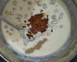 A picture of step 5 of Makhana kheer and jalebi parfait.