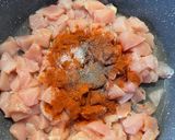 A picture of step 3 of Chicken Karahi 🧡.