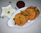 A picture of step 5 of Brinjal Pakora.