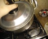 A picture of step 6 of Bhindi ki bhujya.