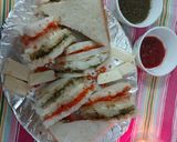 A picture of step 2 of Paneer carrot chattny sandwiches/ special republic day.