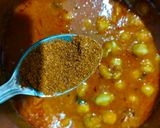 A picture of step 5 of Shahi Chhole Bhature prepared with garam masala.