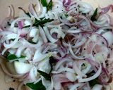 A picture of step 2 of Schezwan chutney dosa.