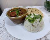 A picture of step 4 of Kidney beans/ Rajma with zeera rice.