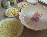 A picture of step 1 of Macroni fruit salad.
