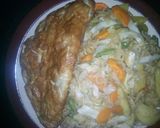 A picture of step 5 of Vegetables noodles and Irish.