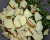 A picture of step 1 of Aloo palak pakoray.