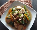 Foto langkah ke 4 dari resep Sapo Tahu Brokoli Ayam.