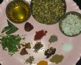 A picture of step 1 of Moonga gathi.