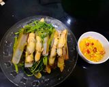 Hình bước làm 5 của món Ốc móng tay xào rau muống chua ngọt