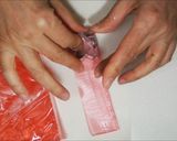 A picture of step 8 of Kanten Wagashi:"Sakura".