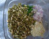 A picture of step 1 of Pesarattu (Sprouts Moong Dosa).