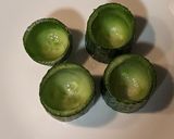 A picture of step 3 of Mexican quinoa salsa in cucumber pockets.