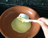 A picture of step 1 of Tahini Bread.
