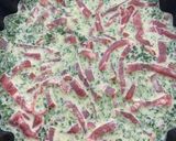 Une image de l'étape 3 de Quiche sans pâte épinards /bacon.