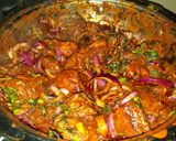 A picture of step 2 of Spicy chicken in a pan.