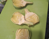 Foto del paso 1 de la receta: Alcachofas salteadas con cecina