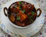 A picture of step 9 of Vidarbha Nagpuri style lagnachi pang titla special gud methi amba.