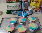 Foto langkah ke 7 dari resep Bolu Kukus Mekar Pelangi.