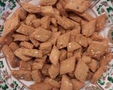 A picture of step 4 of Shakarpara with Sesame.