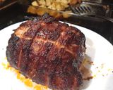 A picture of step 7 of Smoked Bacon Wrapped Stuffed Pork Loin Roast.