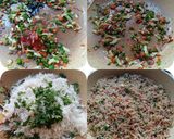 A picture of step 3 of Vegetable fried Rice.