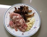 รูปขั้นตอนการทำที่ 1 ของ หมูสับผัดเห็ดหอม